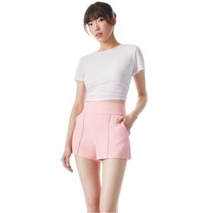 Alice + Olivia Donald pink dress shorts